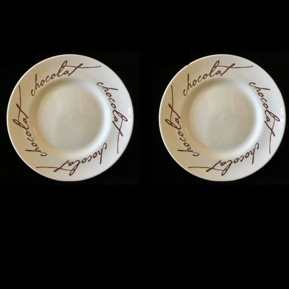 Chocolat Desert Plates Lot of 2 - Picture 1 of 1